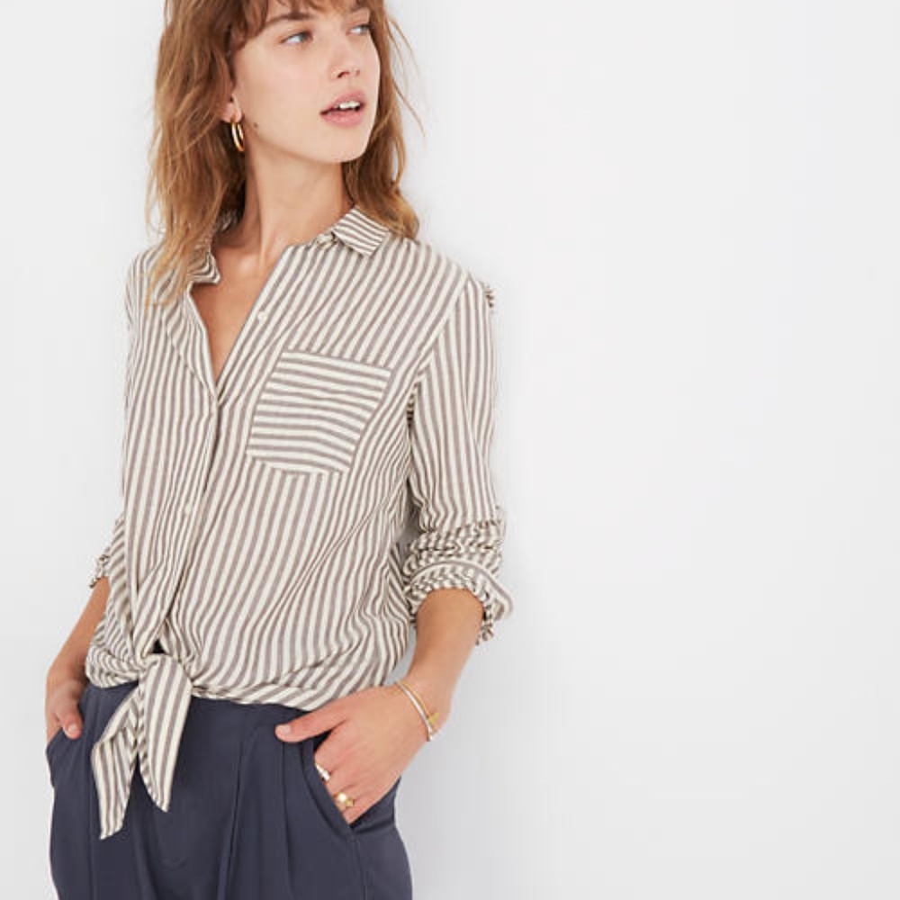 Madewell Striped Button up